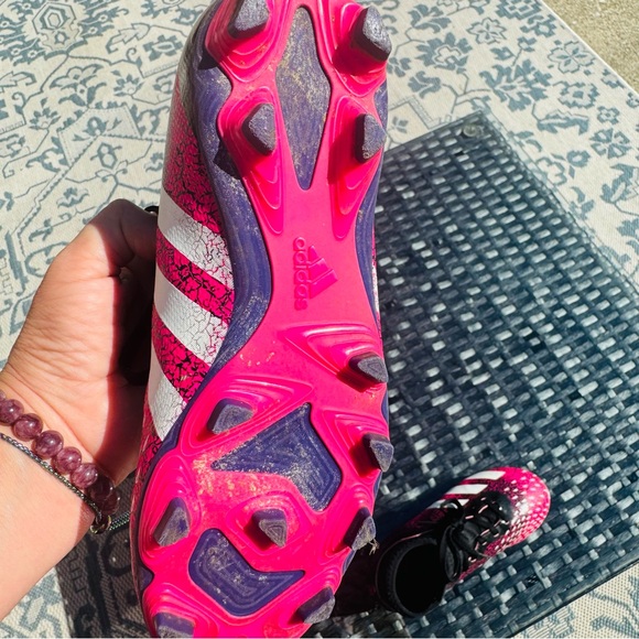 Adidas Predator Freak 4 FXG Youth 2 Pink Black Soccer Cleats Shoes FW7535 - Picture 8 of 10